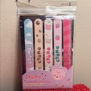 🐻🍓 The Creme Shop Smooth as Boba Perfecting Nail File Set 🍓🐻